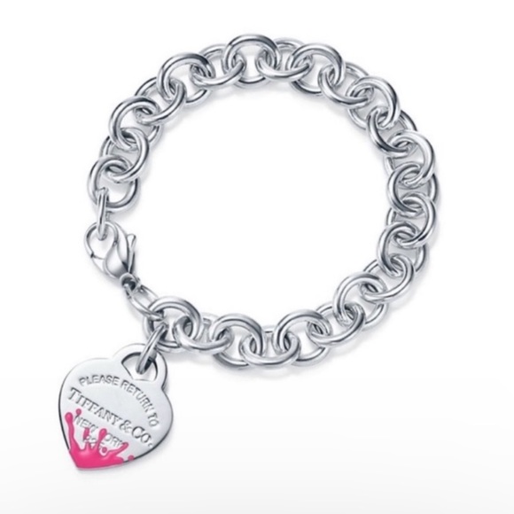 Tiffany & Co. Jewelry - ✨NEW✨Tiffany & Co. | Return to Tiffany | Pink Heart Enamel Bracelet | size Small